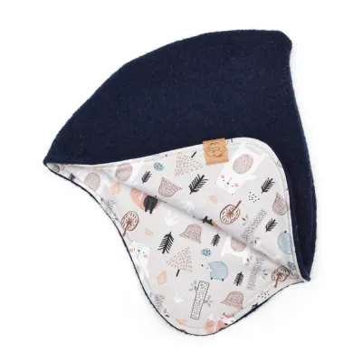 Walkmütze mit Zipfel | marine | Gr. 51-53 cm Walkmütze mit Zipfel | marine | Gr. 51-53 cm