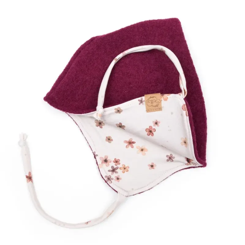 Walkmütze mit Zipfel | brombeer | Gr. 45-47 cm Walkmütze mit Zipfel | brombeer | Gr. 45-47 cm