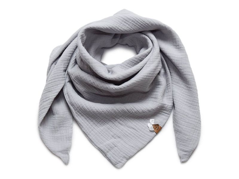 Dreieckstuch Damen | Musselin | hellgrau Dreieckstuch Damen | Musselin | hellgrau