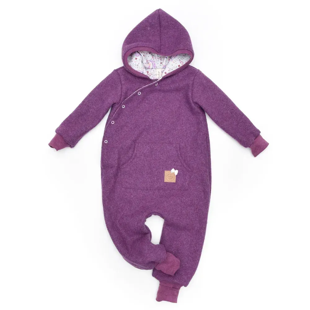 Walkoverall | beere meliert | Größe 98/104 Walkoverall | beere meliert | Größe 98/104