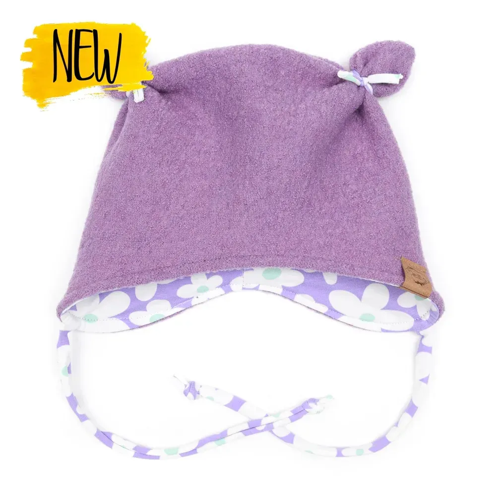 Walkmütze mit Ohren | flieder