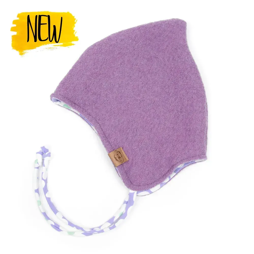 Walkmütze mit Zipfel | flieder