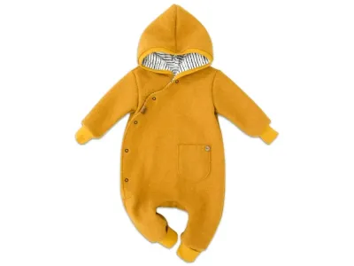 Walkoverall Wollwalk Anzug Baby Kinder gelb
