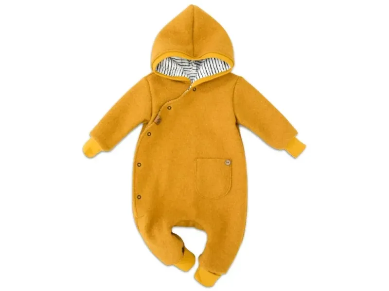 Walkoverall Wollwalk Anzug Baby Kinder gelb