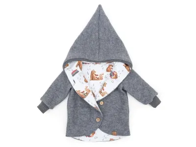 Walkjacke | hellgrau meliert Walkjacke | hellgrau meliert