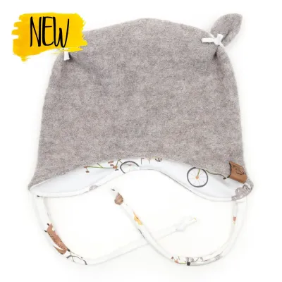 Walkmütze mit Ohren | beige meliert Walkmütze mit Ohren | beige meliert