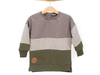 Oversized Pullover | braun beige khaki