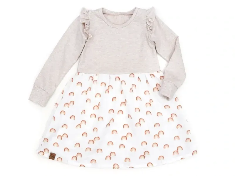 Kleid | lang- & kurzarm | kleiner Regenbogen