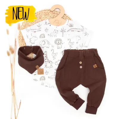 Set | Safari | Musselin | Shirt & Pumphose & Halstuch