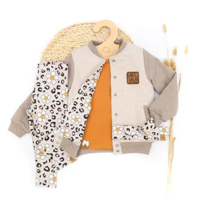 Set | Leo Daisy | Collegejacke & Leggings & Shirt & Haarband