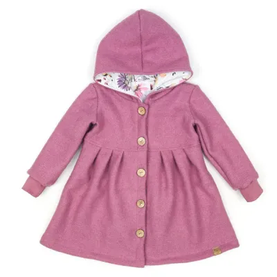 Walkmantel Wollwalk Mantel Mädchen Kinder Meilisu altrosa