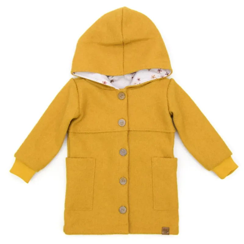 Walkmantel | gelb | gerade Walkmantel Wollwalk Mantel Mädchen Kinder Jungs Meilisu gelb
