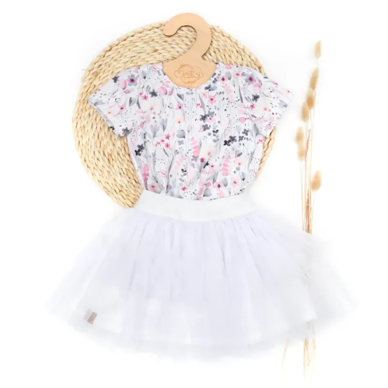 Set | Watercolor Flowers | Tüllrock & Shirt Set | Watercolor Flowers | Tüllrock & Shirt