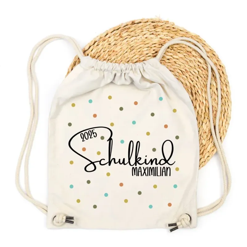 Turnbeutel | Kitakind - Schulkind | Punkte blau Turnbeutel | Kitakind - Schulkind | Punkte blau