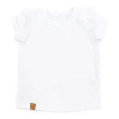 T-Shirt mit Rüschen | weiß