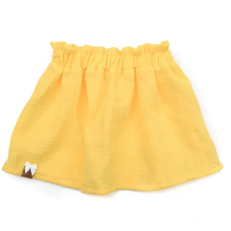 Paperbag Rock | Musselin | pastellgelb