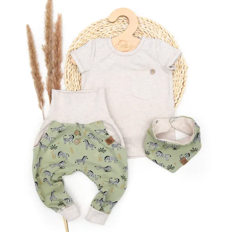 Set | Zebra Zack | Shirt & Pumphose & Halstuch