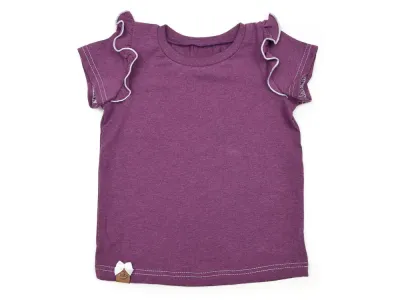 T-Shirt mit Rüschen | beere