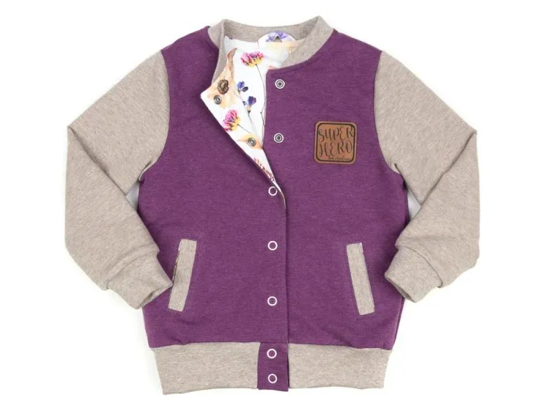 Collegejacke | beere - beige