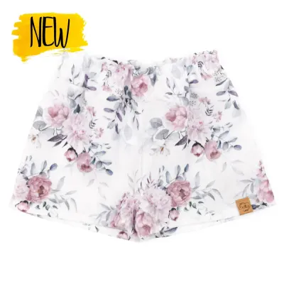 Paperbag Shorts | Musselin | Frühlingsrosen