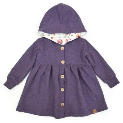 Sweatmantel | aubergine