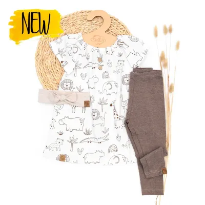 Set | Safari | Sommerkleid & Leggings & Haarband