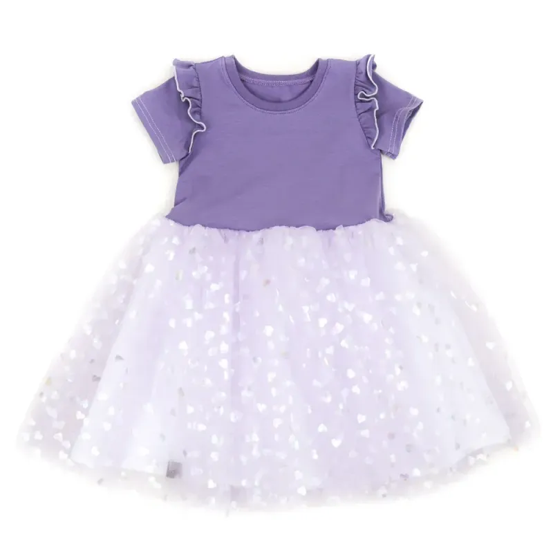 Kleid Kinder Mädchen Tüll Taufe Hochzeit Schulanfang flieder lila