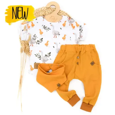 Set | Familie Gans | Musselin | Shirt & Pumphose & Halstuch