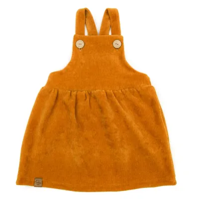 Latzkleid | CORD | senfgelb