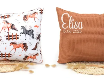 Kissenbezug | Happy Horses | individualisierbar