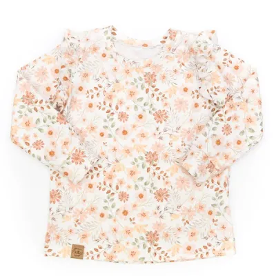 Langarmshirt mit Rüschen | Blütenzauber