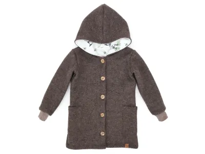 Walkmantel | braun meliert | gerade Walkmantel Wollwalk Mantel Mädchen Kinder Jungs Meilisu dunkelbraun