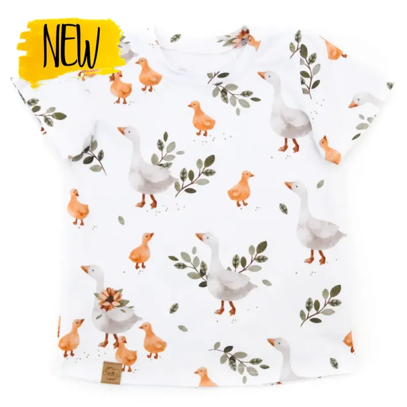 T-Shirt mit Rüschen | Familie Gans