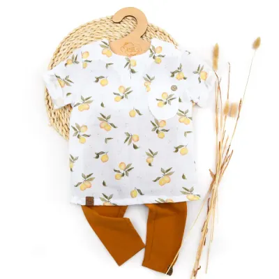 Set | Zitrone | Musselinshirt & Leggings