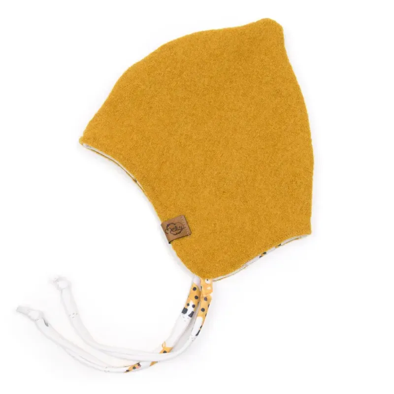 Walkmütze mit Zipfel | gelb