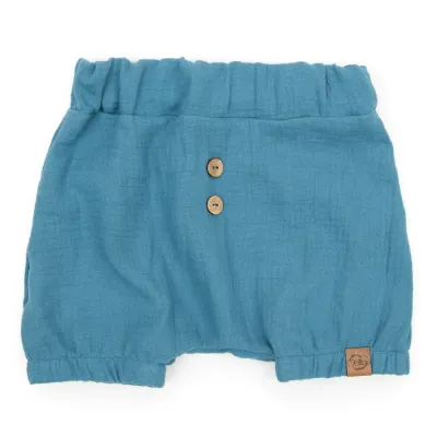 Shorts | Musselin | rauchblau