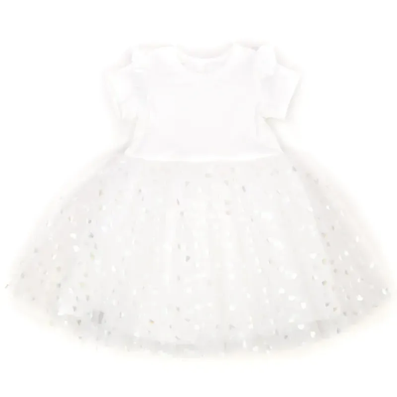 Kleid Kinder Mädchen Tüll Taufe Hochzeit Schulanfang weiß ivory