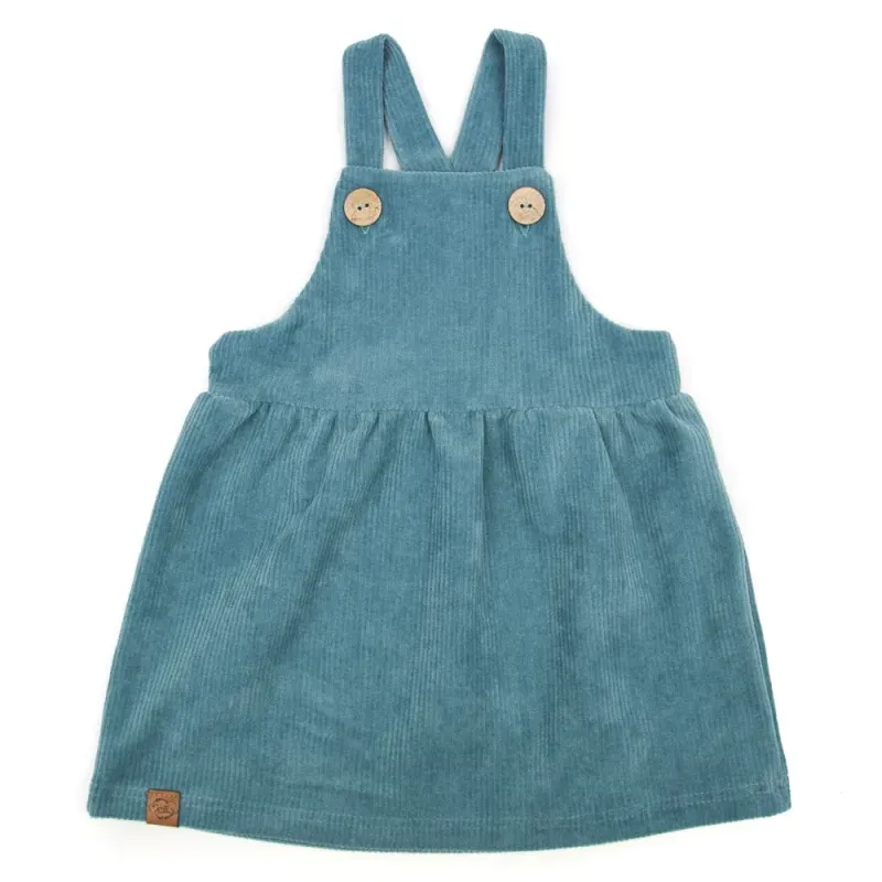 Latzkleid | CORD | dusty blue
