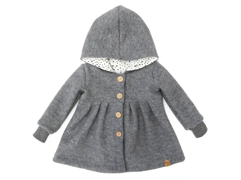 Walkmantel | hellgrau meliert Walkmantel Wollwalk Mantel Mädchen Kinder Meilisu hellgrau