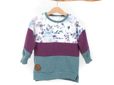 Oversized Pullover | Eisblume beere dusty blue