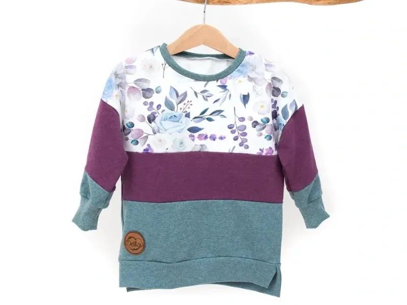 Oversized Pullover | Eisblume beere dusty blue