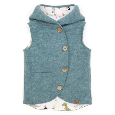 Walkweste | dusty blue meliert