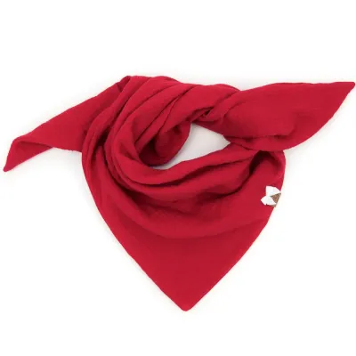 Dreieckstuch Kinder | Musselin | rot