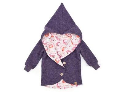 Walkjacke | aubergine meliert Walkjacke | aubergine meliert