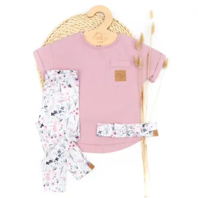 Set | Watercolor Flowers | T-Shirt & Haarband & Leggings