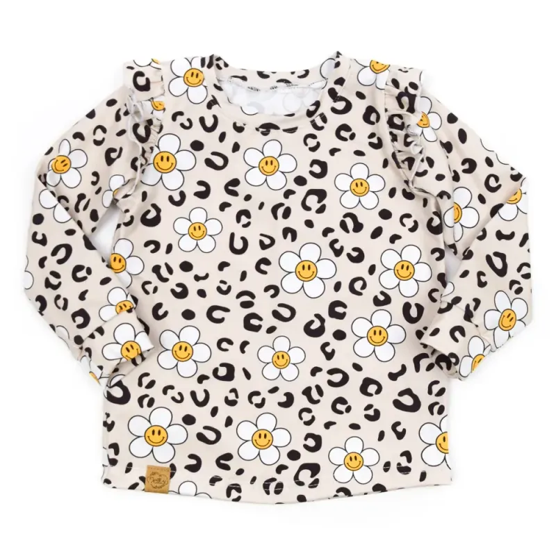 Langarmshirt mit Rüschen | Leo Daisy
