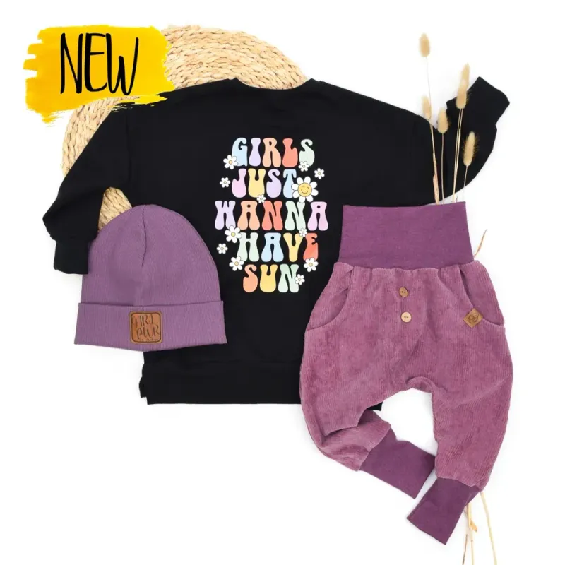 Set | Girls just wanna | Pullover & Pumphose & Mütze