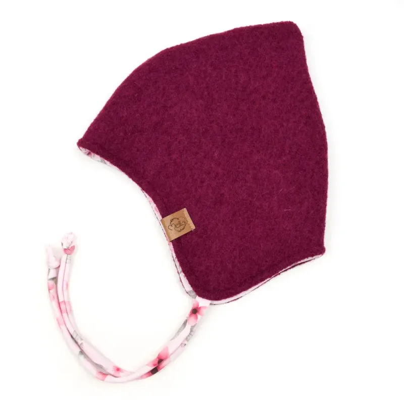 Walkmütze mit Zipfel | brombeer