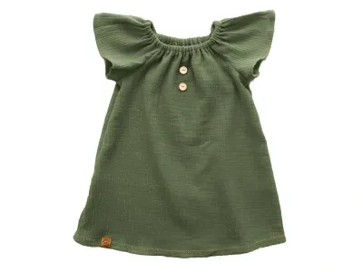 Sommerkleid | Musselin | khaki
