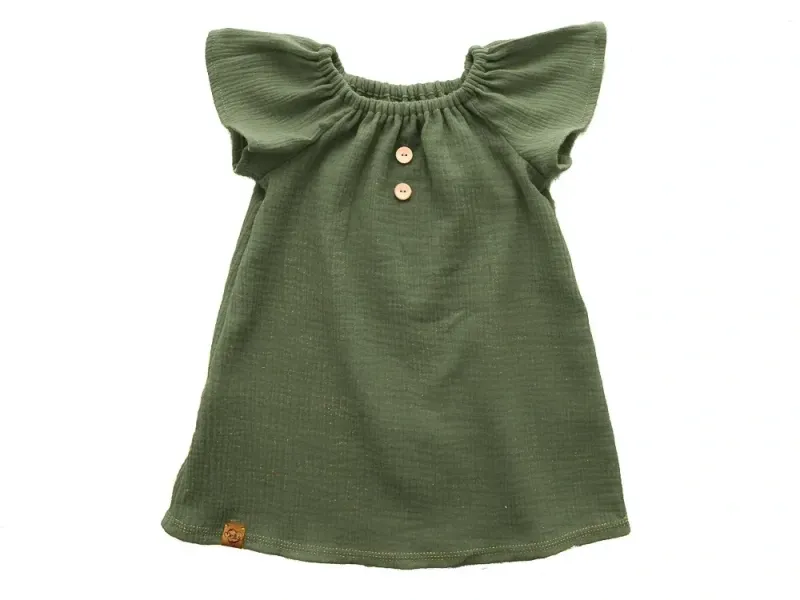 Sommerkleid | Musselin | khaki